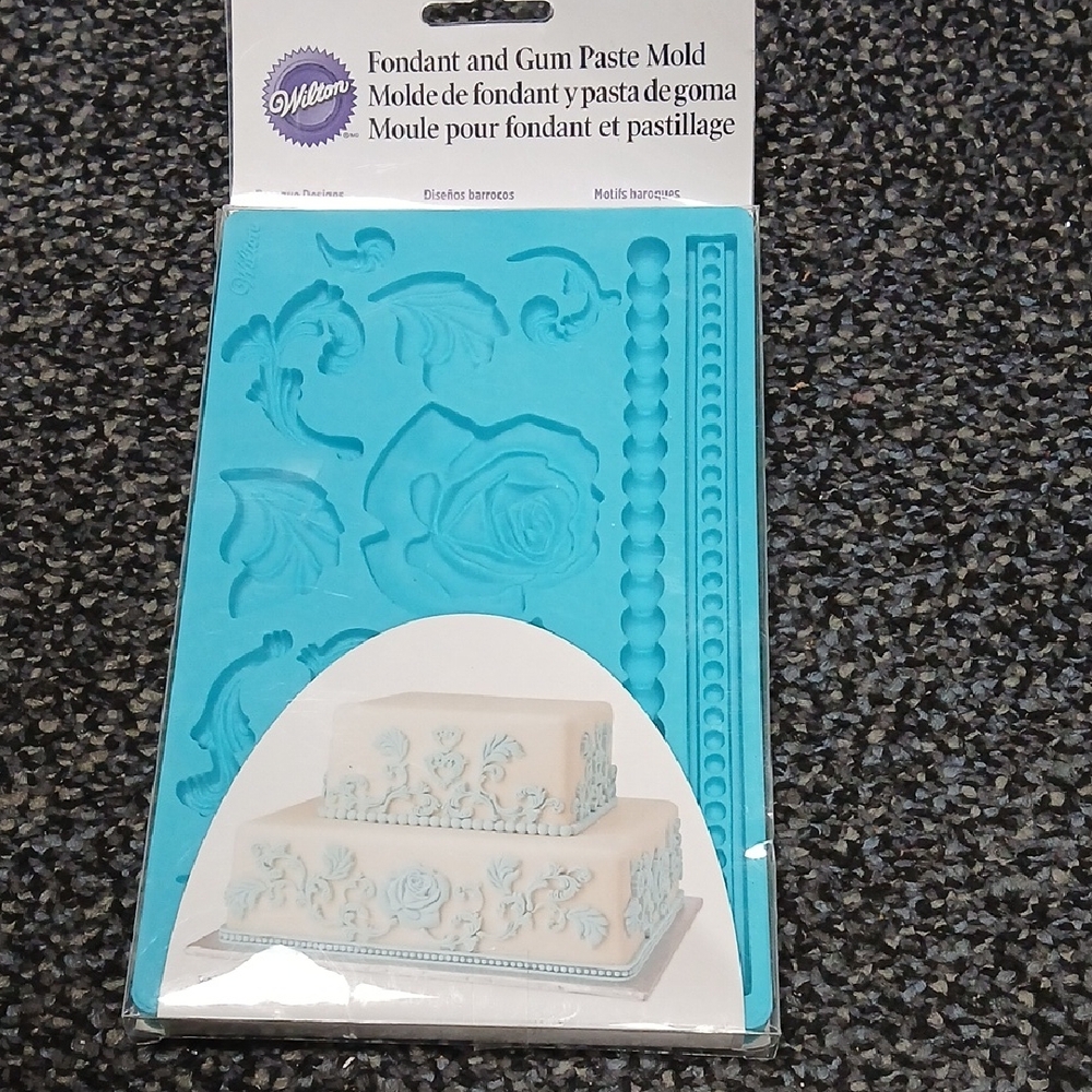 Wilton Blue Floral Fondant Mold